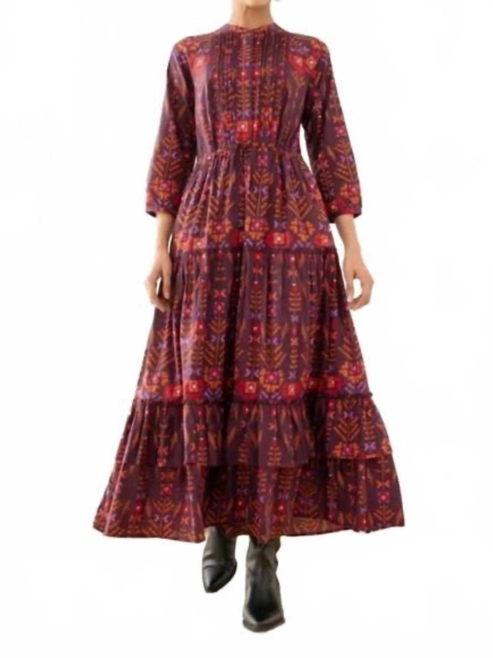 BANJANAN Bazaar Emile Deco Dress in Cinnamon Size Small